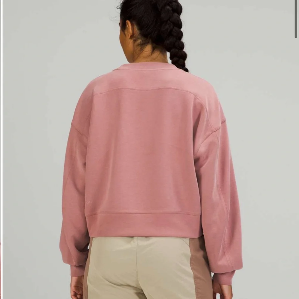 Lululemon Perfectly Oversized Cropped Crew *Softstreme 6/Spiced Chai - Picture 3 of 9